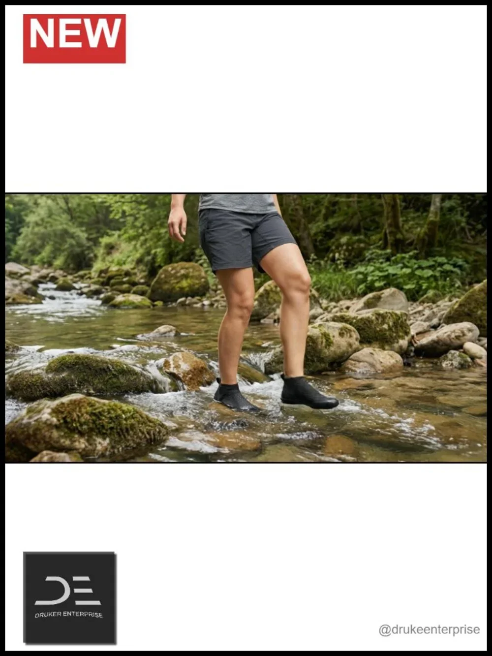 Barefoot High Top Water Shoes, Non-Slip, Quick-Dry Mesh, Adjustable Strap